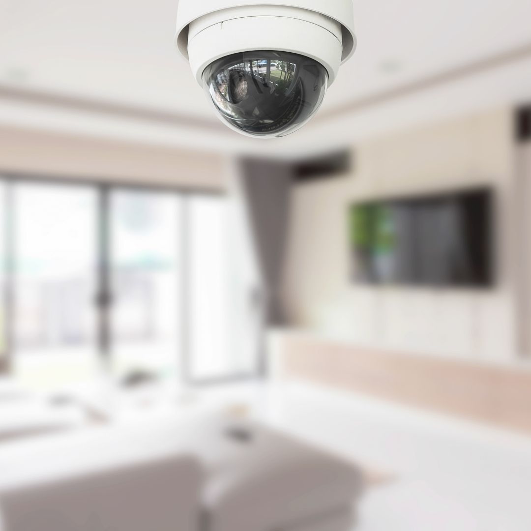 a security camera in a home